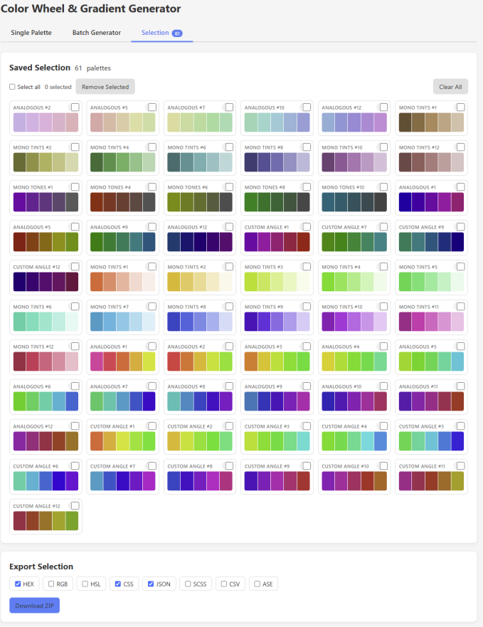 Color Palettes Preview 3